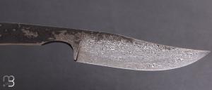    Couteau droit brut de forge damas par Anthony Brochier