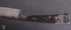    Couteau droit brut de forge damas par Anthony Brochier