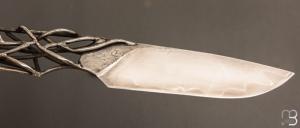 Couteau " fils " fixe par Willy Foulboeuf - La Forge du Monstre - Inox et lame sandwich