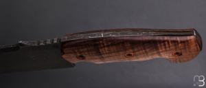 Couteau " fixe custom " par Fabrice Delbart - Forge Celtique - Koa et lame en 90mcv8