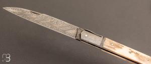 Couteau "  Issoire " custom de Jérôme Bellon - Mammouth et damas