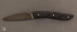  Couteau  "   le Nv " G10 noir textur - Lame 14C28 par Tim Bernard