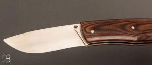  Couteau " slipjoint " custom par Philippe Lemonnier - Micarta et RWL34