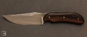 Couteau "utilitaire" artisanal en Ziricote par Tom Jacques