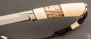    Couteau "  droit custom " par Aleksandr Kasinec - Morse et N690Co 