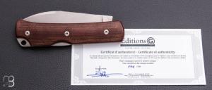    Duo couteaux " Le Gentleman "  par Eric Parmentier et éditions G - Micarta