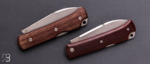    Duo couteaux " Le Gentleman "  par Eric Parmentier et éditions G - Micarta
