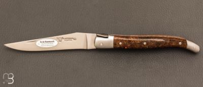   Couteau Laguiole en Aubrac 12 cm manche en os de mammouth