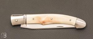 Couteau " Laguiole " par Grégory Picard - Ivoire de phacochère