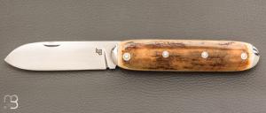    Couteau " Navette " de collection par Bertrand Grzegorzek - Ivoire de mammouth