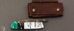   Couteau  " Piémontais " XC75 et planche de skate fait main par Frédéric Marchand