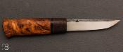 Couteau "Puukko" Nordique custom de Laurent Juhel - Bouleau et chêne néolithique