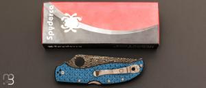    Couteau  "  STRETCH 2 XL BLEU DAMAS " SPRINT RUN 2023 par Spyderco - C258GFBLP