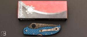    Couteau  "  STRETCH 2 XL BLEU DAMAS " SPRINT RUN 2023 par Spyderco - C258GFBLP