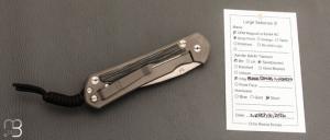 Couteau Sebenza 31 Large Black Micarta inlay  " L31-1200 de Chris Reeve 