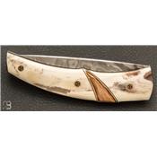 Couteau damas et ivoire de phacochère de Alain & Joris Chomilier