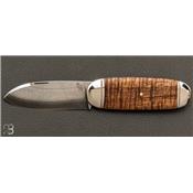 Couteau Bouledogue de Maxime Rossignol - La Forge de Max Koa stabilisé et lame VG10 suminagashi
