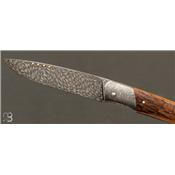Couteau 1820 Berthier par Anthony Brochier - Damas Mosaïque "Damier Radial
