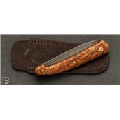  Couteau " Le Passager " de Pierre Thomas - Atelier Odae - Loupe de frêne