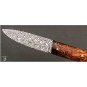 Couteau de poche AG335 Loupe de Bois de Fer et lame damas
