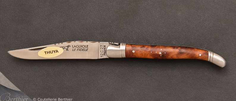 Couteau de poche Laguiole 11cm Loupe de Thuya par Le Fidèle