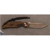 Couteau de cou le Bowie pliant G10 Bicolore Marron