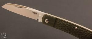 Couteau  " Apache • X-Series M4 " par Pena Knives - Od Green G10 Jigged