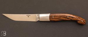 Couteau "  Baroudeur  " Bocote et lame RWL-34 par Jean-Paul Tisseyre