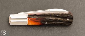    Couteau " Grand Barlow " de Ken Steigerwalt - Amber Stag et RWL34