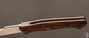   Couteau  "  Blackstar " de collection par Olivier Ouertal - Bois de fer et lame RWL34