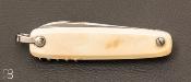 Couteau " Canif 3 pièces " ivoire de phacochère par la coutellerie J. Mongin
