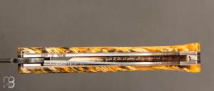 Couteau  " 1515 collection Globetrotter " par Manu Laplace - Erable négundo stabilisé