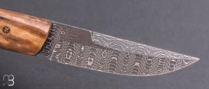  Couteau 1515 collection " Trilogie" par Manu Laplace - Ivoire de mammouth et lame damas Vegas Forge