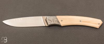 Couteau " 1820 Berthier " ivoire de mammouth et RWL34 par Glenn Guillou