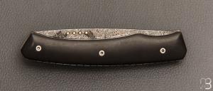   Couteau " 1820 " custom par Louis Contat - Ébène et damas de Nicolas Mestrallet