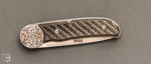 Couteau " Akma Tech n°61" linerlock par Florinox - Fibre de carbone