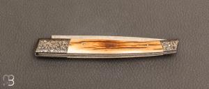 Couteau " Angel " custom par Jean-Pierre Suchéras - Damasteel et mammouth