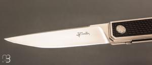   Couteau " Apocalypse  " custom par Jean-Pierre Martin - Bakélite et lame en RWL34