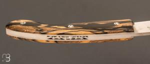 Couteau " Ariégeois " par la Coutellerie Savignac -  Ebène Royal lame 14C28N