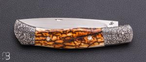   Couteau " Auroch " custom par Jean-Pierre Suchéras - Mammouth et RWL34
