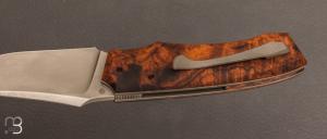 Couteau "  Front-flipper custom " ironwood et RWL34 de Berthelemy Gabriel - La Forge Agab
