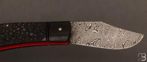  Couteau  "  Bad Guy " custom par Franck Souville - G10 et damas