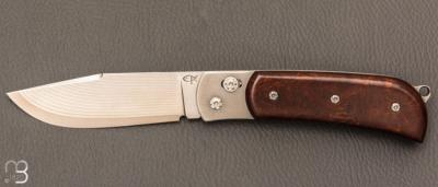    Couteau  "  Billy " par Éric Parmentier - Bois de fer d'Arizona et Suminagashi SGPS