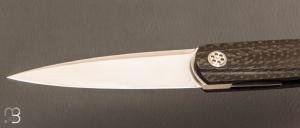    Couteau " Black Spike " custom de Jean Baptiste Leveque - Fibre de carbone et N690