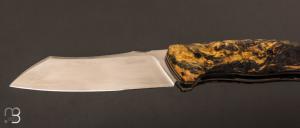  Couteau " Bluff " de collection par Olivier Ouertal - Bouleau stabilisé et RWL-34