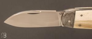 Couteau  "  Bouledogue " custom par David Breniere - Os de chameau et 80Crv2