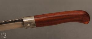  Couteau " Le Bugiste " prunier par Frédéric Maschio - Lame guillochée