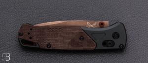 Couteau "Bugout® Taiga Green " par BENCHMADE - 535FE_2602 - Aluminium et Micarta