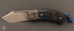 Couteau " Bull " custom Elmax et Fatcarbon par David Breniere