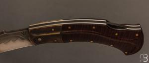 Couteau " Buzzard " pliant custom par Nicolas Weber - Red gidgee